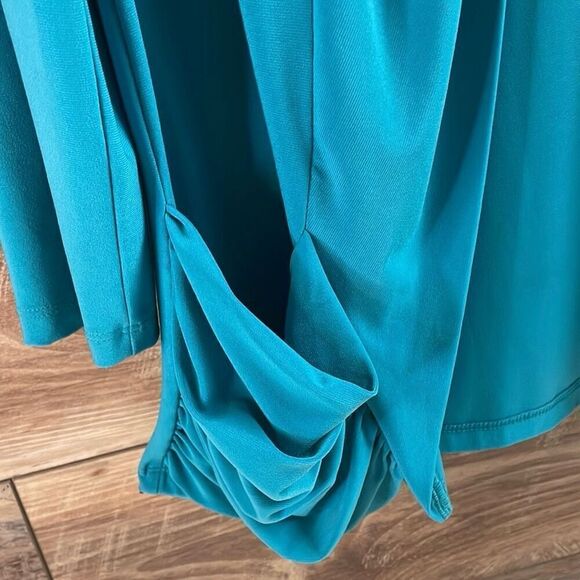 JOSEPHINE STUDIO Women’s Teal Open Front Cardigan Pockets Lagenlook Size Small - Picture 4 of 9